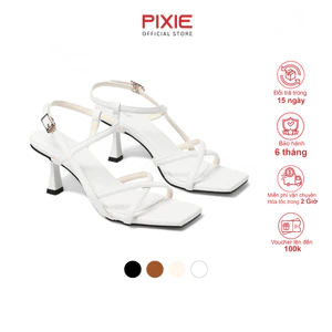 Giày Sandal Cao Gót Nữ 7cm Quai Chéo Pixie H088