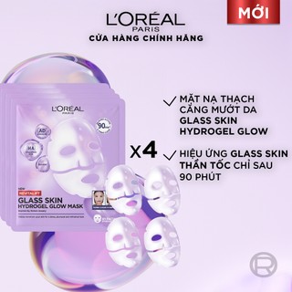 Mặt nạ thạch Glass Skin Hydrogel Glow cấp ẩm sâu, da căng mịn mướt, hiệu ứng chỉ sau 90 phút L'Oreal Paris