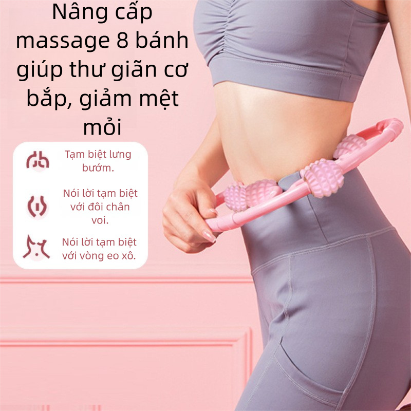 8 Ball massager chân, bánh xe kẹp chân, để làm thon chân và thư giãn cơ chân, thiết bị tập thể dục tại nhà