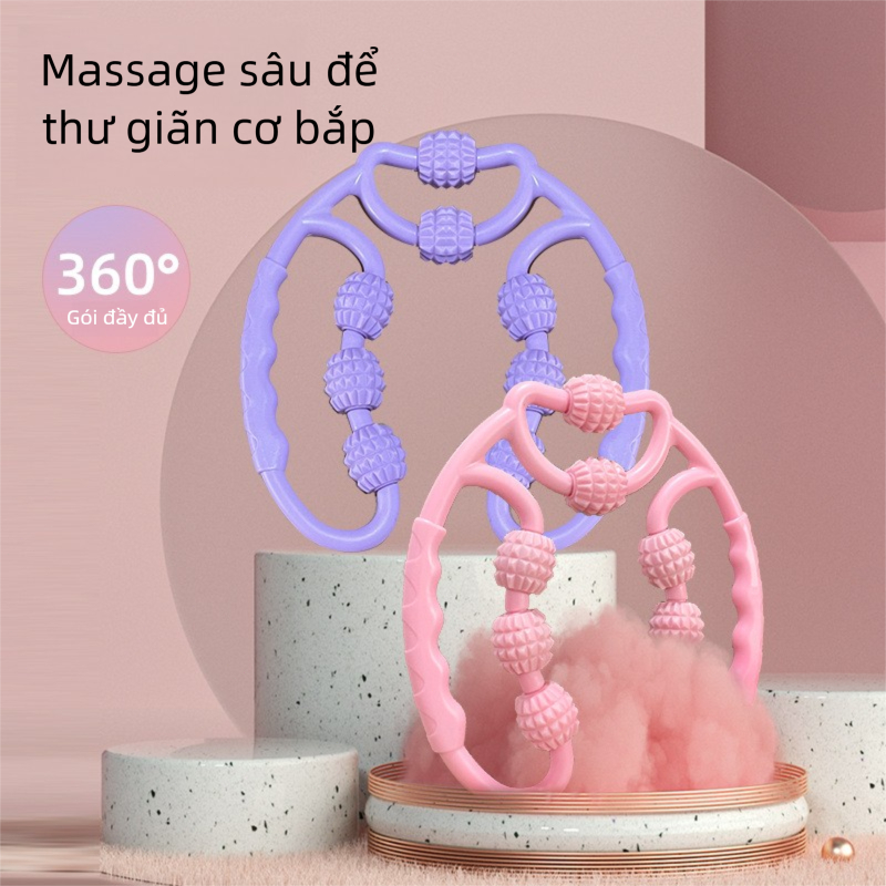 8 Ball massager chân, bánh xe kẹp chân, để làm thon chân và thư giãn cơ chân, thiết bị tập thể dục tại nhà