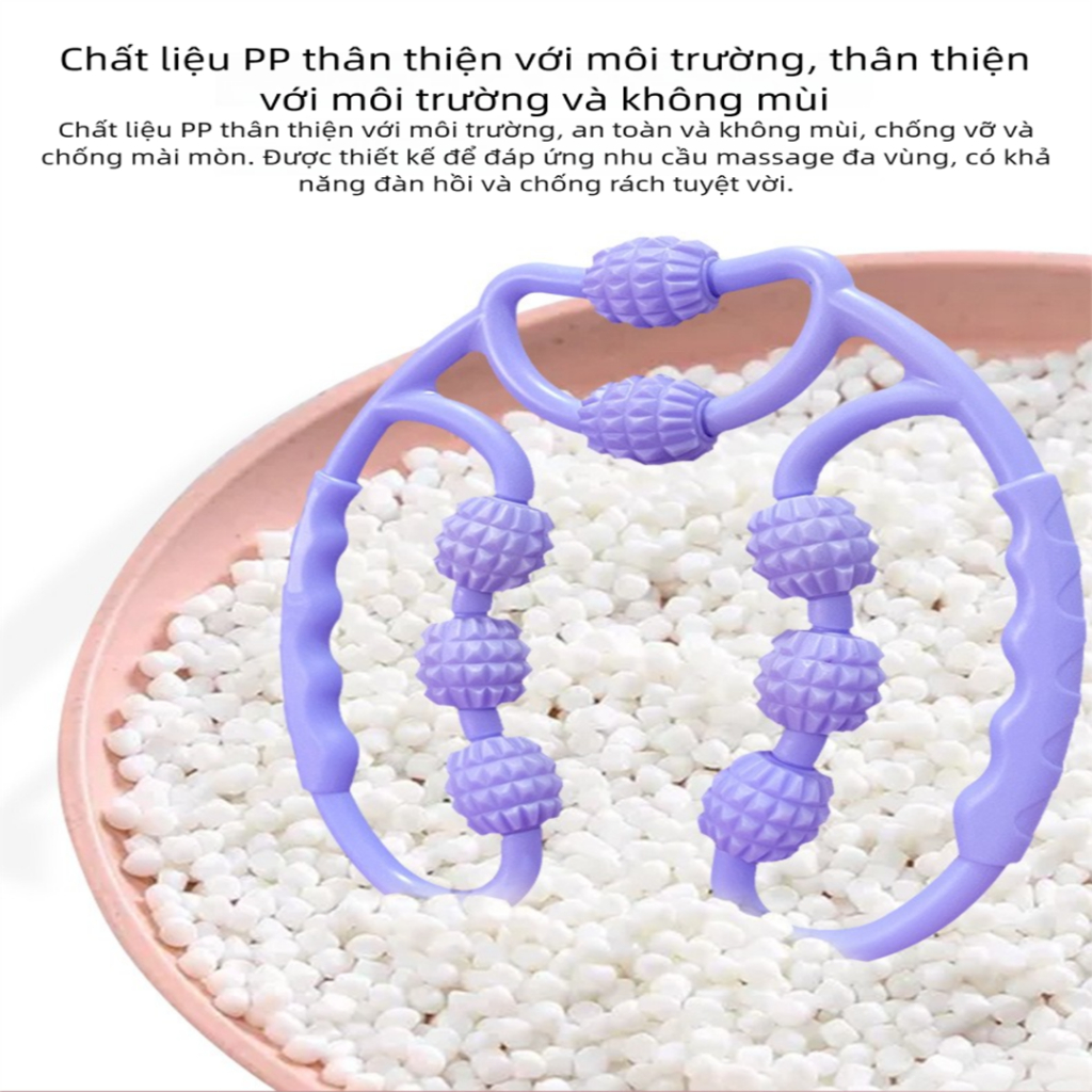 8 Ball massager chân, bánh xe kẹp chân, để làm thon chân và thư giãn cơ chân, thiết bị tập thể dục tại nhà