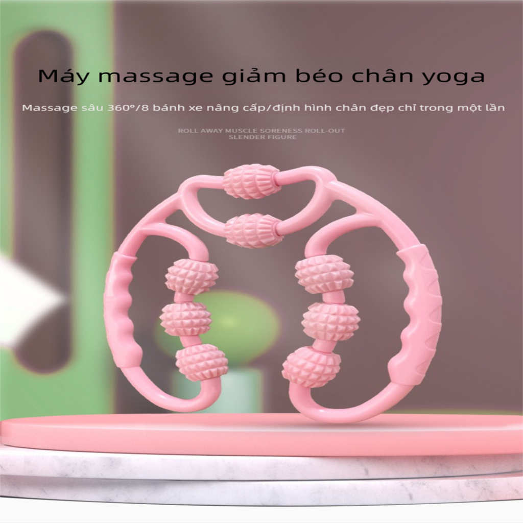 8 Ball massager chân, bánh xe kẹp chân, để làm thon chân và thư giãn cơ chân, thiết bị tập thể dục tại nhà