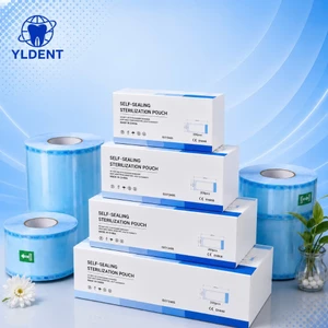 Hộp 200 túi hấp tiệt trùng YLDENT đóng gói sẵn - Túi hấp sẵn y tế - Túi hấp vô trùng