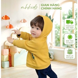 Áo Khoác Chống Nắng LionA Cho Bé Khủng Long Có Mũ Tai Gai Mềm Mát Bé Trai Bé Gái 6-35kg