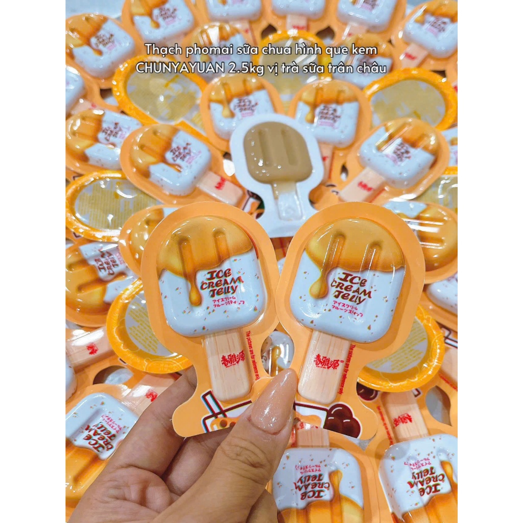 Thạch hoa quả mix vị gói 500g thạch 3D trái cây hình que kem thạch ngon giải khát cho mùa hè