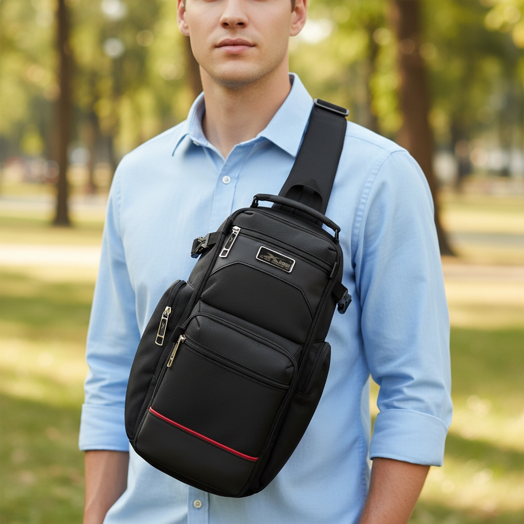 Túi Đeo Chéo Cao Cấp Chống Nước Xbags Apex XB 9103 Màu Đen – Nhiều Ngăn, Sang Trọng, Cá Tính!