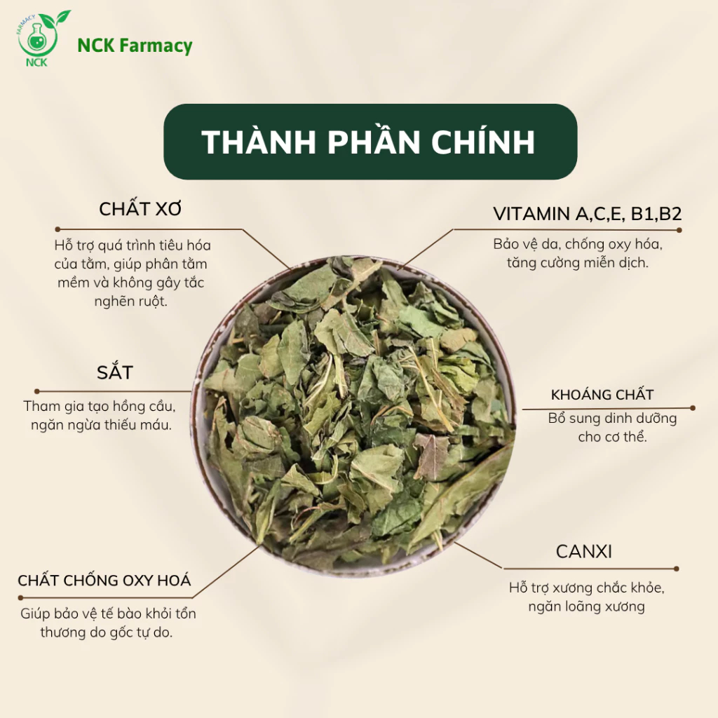 Trà lá dâu tằm sấy khô 100% thiên nhiên, Lá dâu tằm uống làm mát, thanh nhiệt, detox cơ thể mùa hè