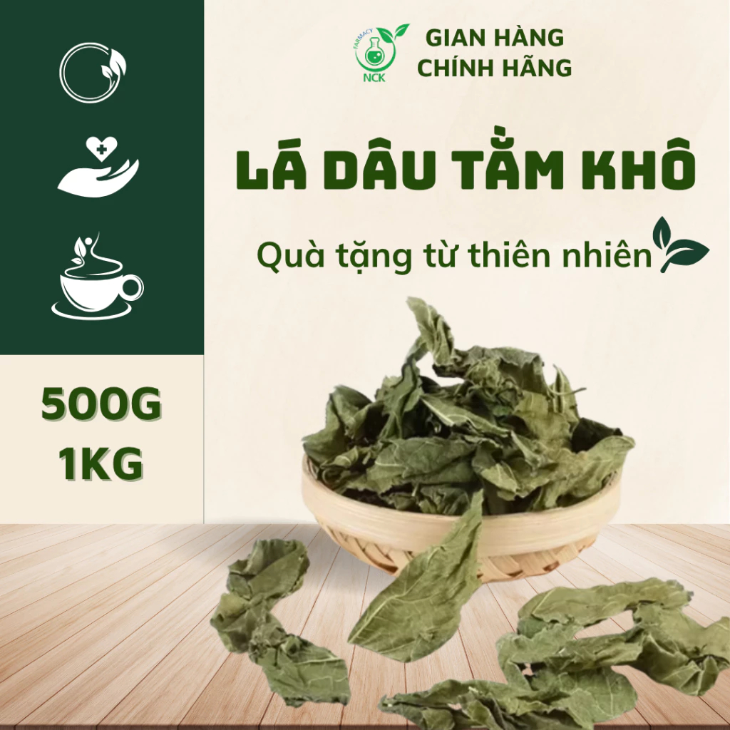 Trà lá dâu tằm sấy khô 100% thiên nhiên, Lá dâu tằm uống làm mát, thanh nhiệt, detox cơ thể mùa hè