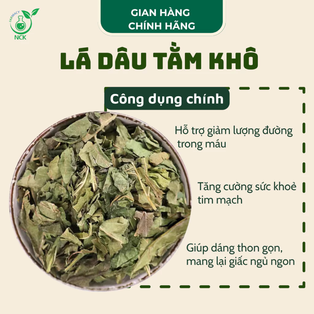 Trà lá dâu tằm sấy khô 100% thiên nhiên, Lá dâu tằm uống làm mát, thanh nhiệt, detox cơ thể mùa hè