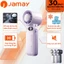 JAMAY Quạt cầm tay có thể sạc lại với có Sò lạnh 199 tốc độ gió 30h sử dụng Gập 180° màn hình LED F5PRO
