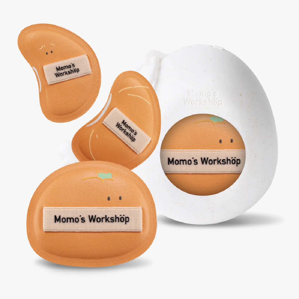 Set 3 Bông Mút Trang Điểm Cao Cấp Momo's Workshop Bento Buddies Airy Mallow Puff Trio – Peel 'N Pals Dry Use (3pcs)