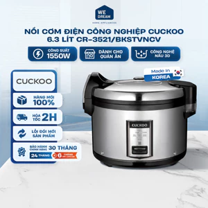 Nồi Cơm Điện Công Nghiệp Nắp Gài Cuckoo CR-3521/BKSTVNCV 6.3L - Hàng Chính Hãng