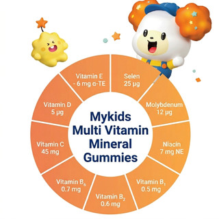 TPBVSK Vitamin & Khoáng chất Mykids Multi Gummies cho trẻ từ 3 tuổi Daesang Wellife hộp 60 cái dạng kẹo dẻo