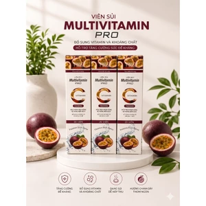 Combo 3 Hộp Viên Sủi Chanh Dây Multivitamin Pro Bổ Sung 10 Vitamin Khoáng Chất Hỗ Trợ Miễn Dịch