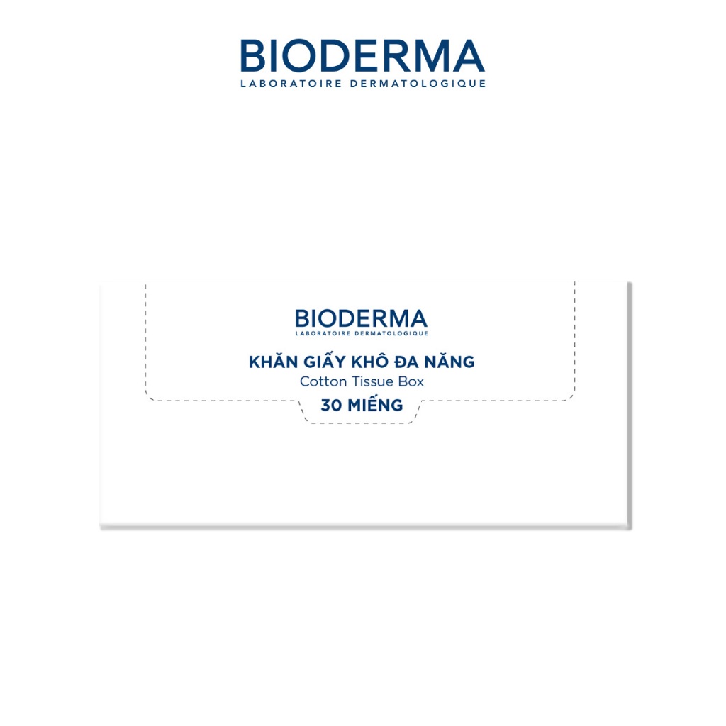 [Quà tặng không bán] Hộp khăn giấy khô Bioderma 30 miếng