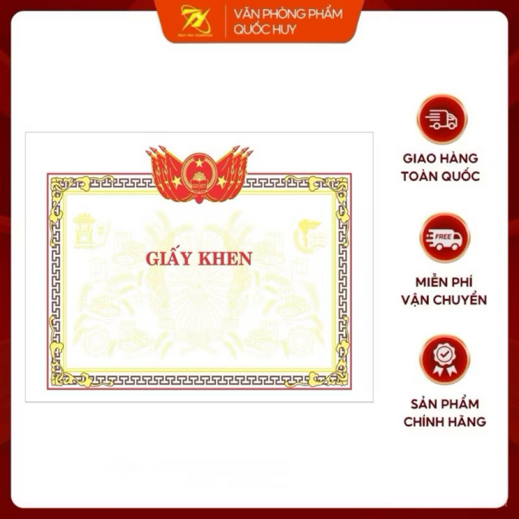[ BUÔN] PHÔI GIẤY KHEN A4, ĐỊNH LƯỢNG 150 GMS, 100 TỜ/1 TẬP - VPP QUỐC HUY.