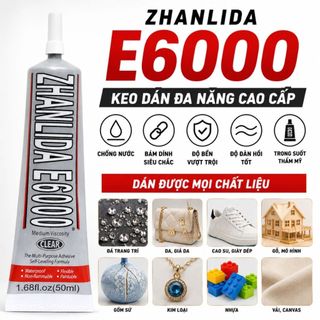 Keo Dán Zhanlida E6000 50Ml/110Ml - Dán Trang Sức Đá Gắn Khoan Gốm Sứ Trong Suốt Siêu Bền