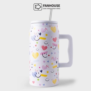 Ly giữ nhiệt BIGCUP 1500ml cốc nước giữ nhiệt thể thao inox 304 Fan House, Bình giữ nhiệt cao cấp