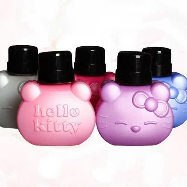 bình nhấn làm móng nail HELLO KITTY ( màu ngẫu nhiên)