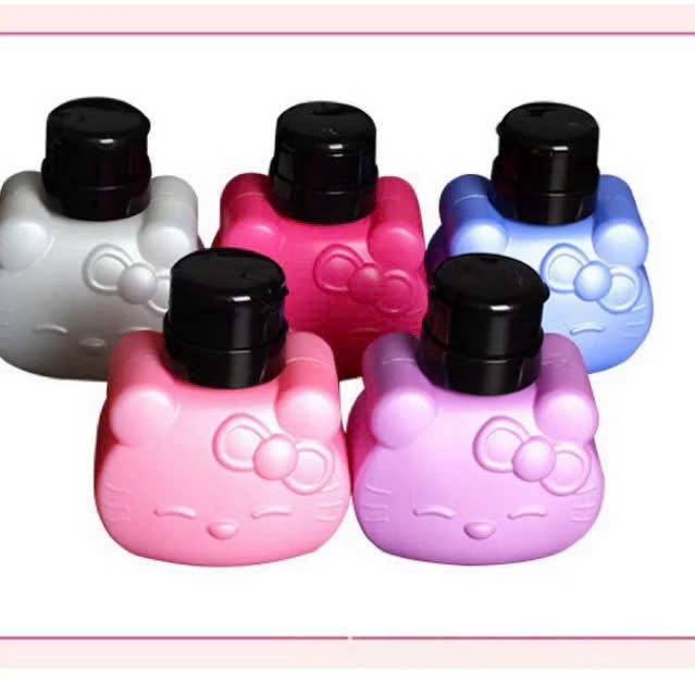 bình nhấn làm móng nail HELLO KITTY ( màu ngẫu nhiên)
