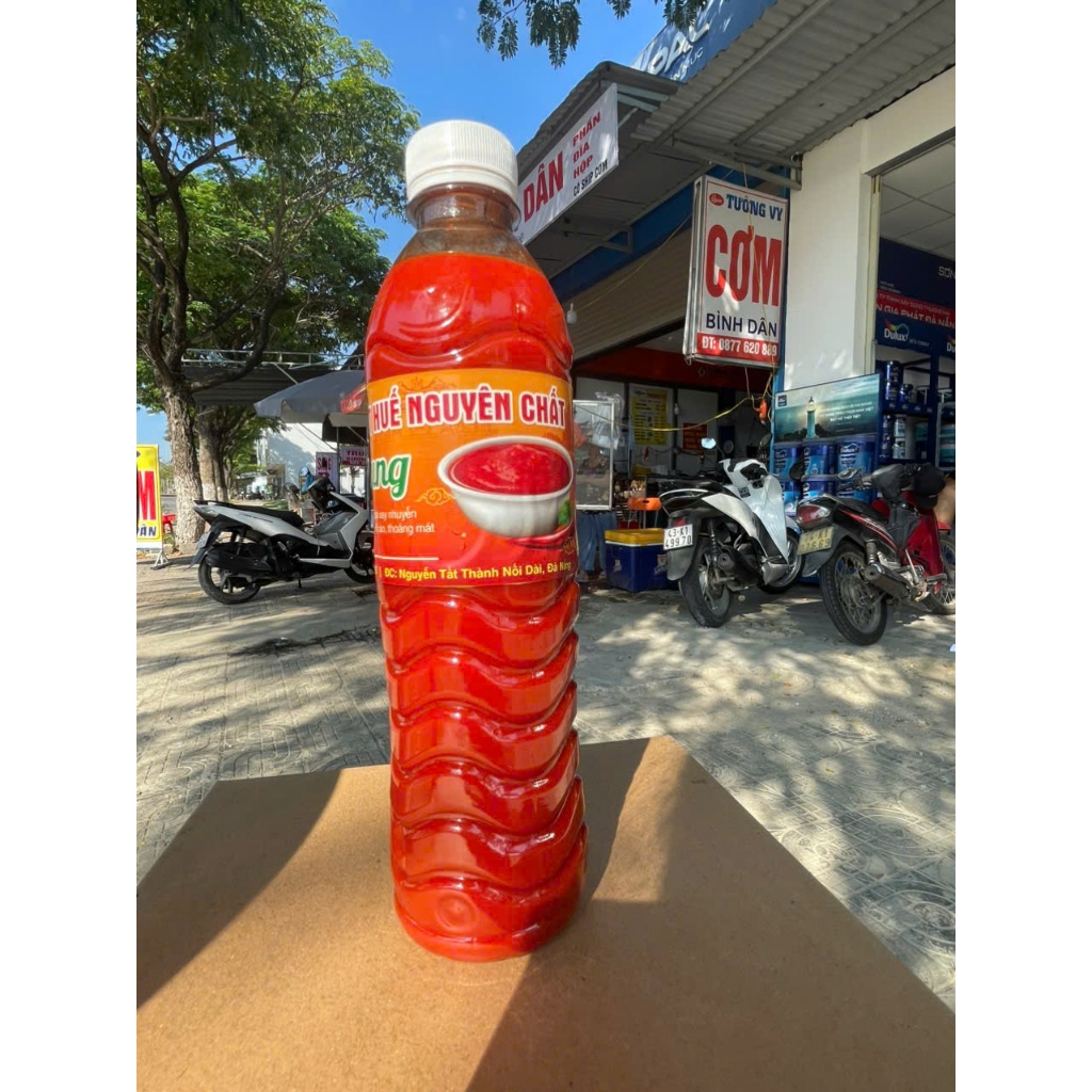 Nước Ớt Huế Nguyên Chất Cay Thơm Đậm Vị Chuẩn Vị Huế Không Chất Bảo Quản Organic Mắm Huế O Dung