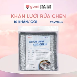 Khăn Lưới Rửa Chén GUMI Đa Năng – Làm Sạch Dầu Mỡ, Không Trầy Xước Chén Đĩa & Xoong Nồi