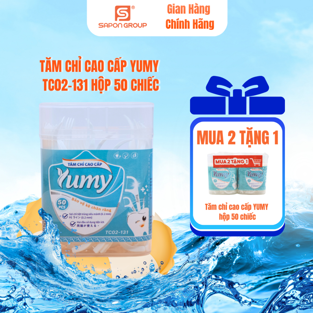 [MUA 2 TẶNG 1] Tăm chỉ YUMY - Combo 3 hộp nhật đứng 50 chiếc sợi chỉ dai mảnh an toàn (CB21-131_131)