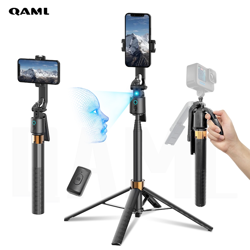 Q13 AI Face Tracking Selfie Stick 360 độ xoay 4 feet với điều khiển Bluetooth Một thanh đa năng