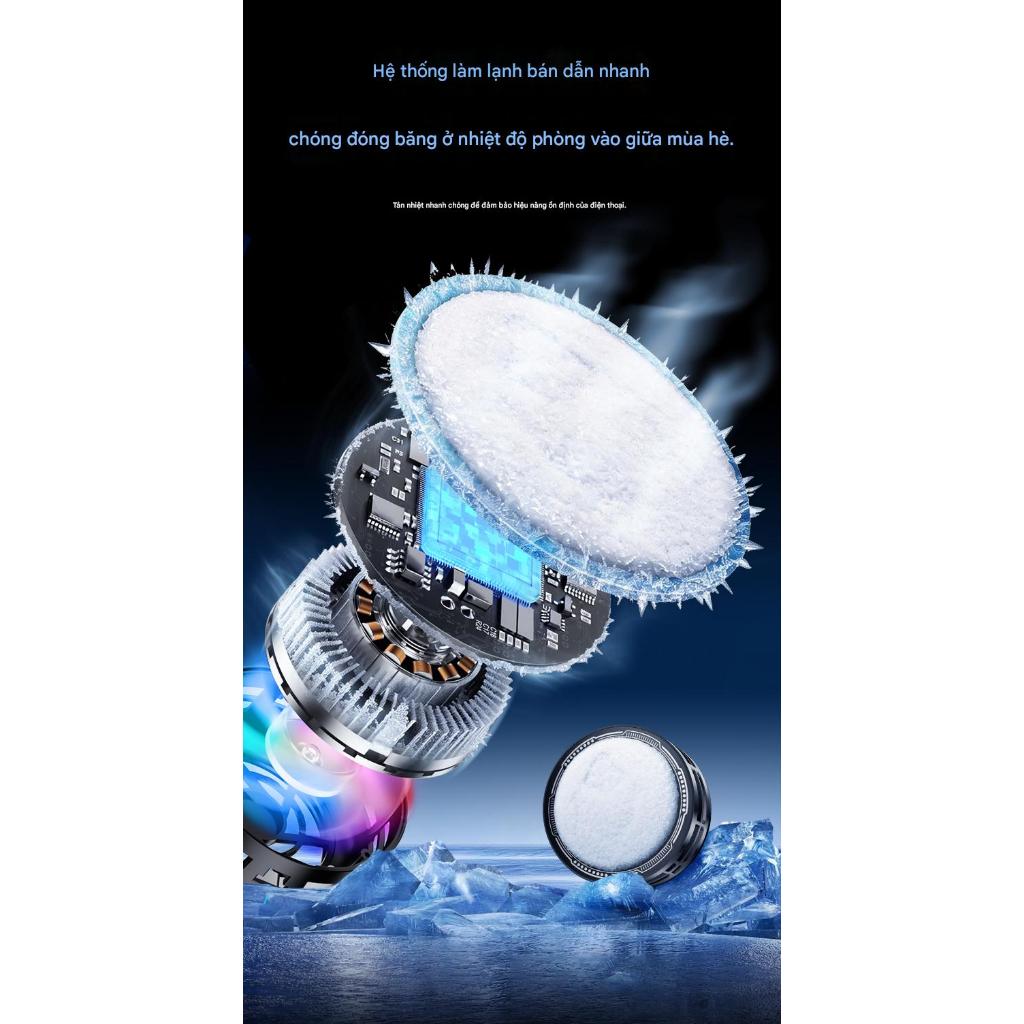 Tản Nhiệt Điện Thoại SL70 AI 15W Sò Lạnh RGB 3 Chế Độ Magnetic Từ Tính Chơi Game PUBG Free Fire...