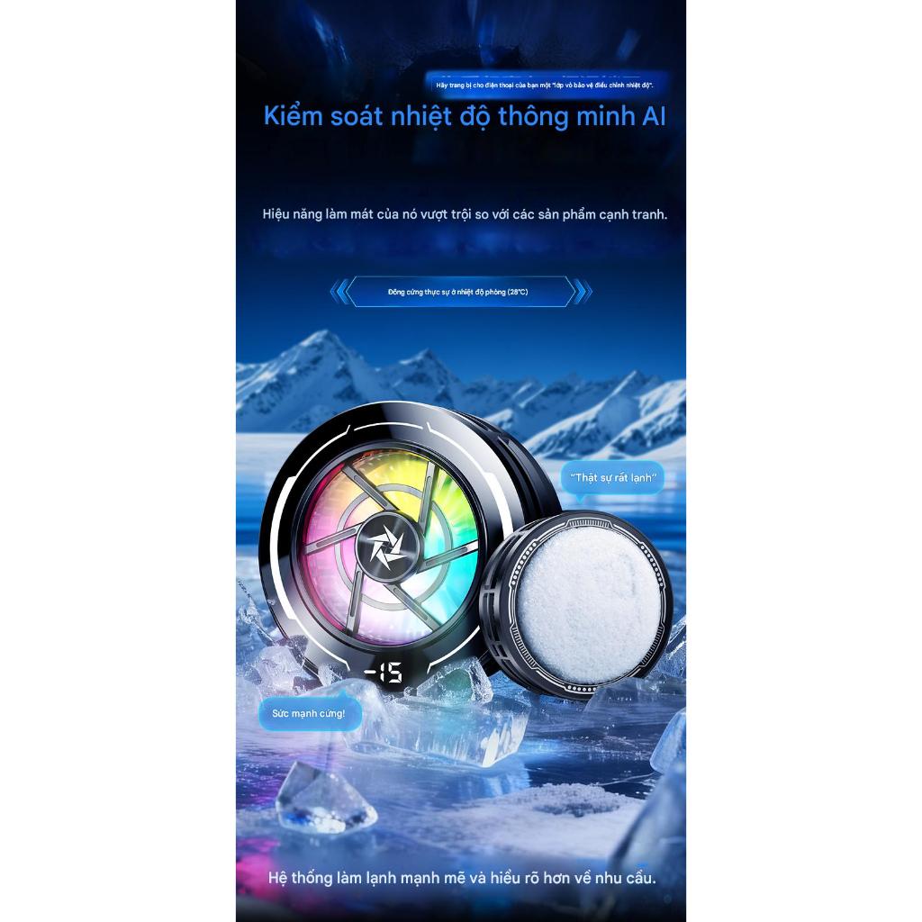 Tản Nhiệt Điện Thoại SL70 AI 15W Sò Lạnh RGB 3 Chế Độ Magnetic Từ Tính Chơi Game PUBG Free Fire...