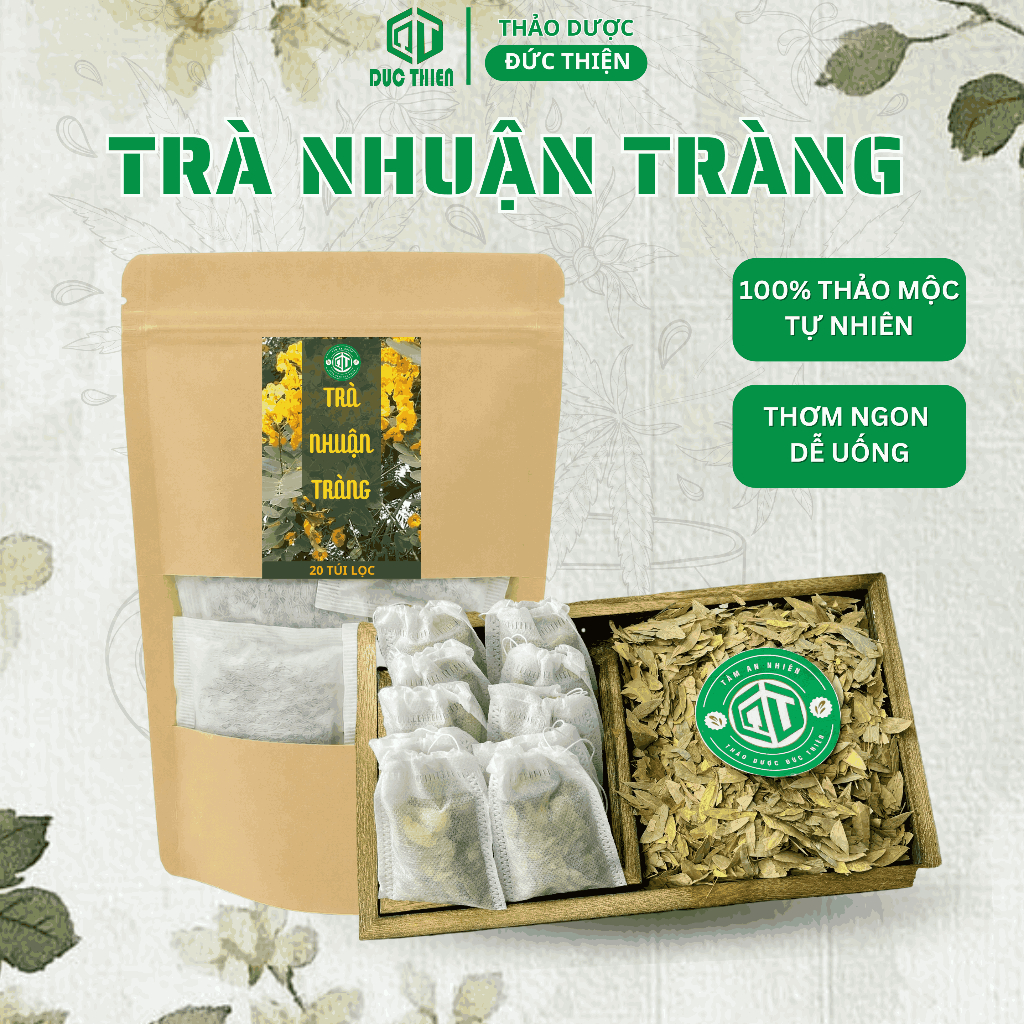 Trà Thảo Mộc Hỗ Trợ Nhuận Tràng, Cải Thiện Táo Bón (20 túi lọc) Dùng Ngay | Thảo Dược Đức Thiện.
