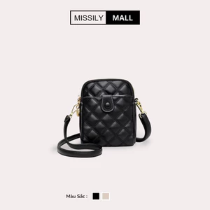 Túi đeo chéo nữ MISSILY mini, túi đựng điện thoại đeo chéo dáng đứng dày dặn thời trang (ms009)