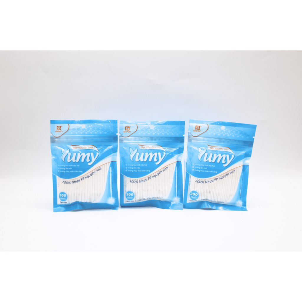 [MUA 2 TẶNG 1] Tăm nhựa xương cá YUMY - Combo 3 túi zip 200 chiếc tiện lợi an toàn (CB21-133_133)