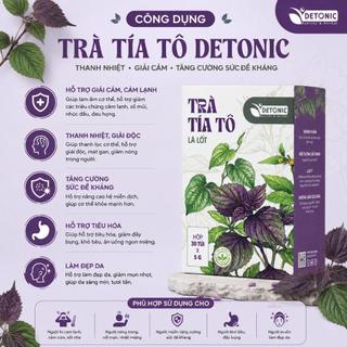 Trà tía tô DETONIC hỗ trợ cho người bệnh gout, làm đẹp da, giải cảm, nguyên liệu thiên nhiên