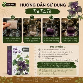 Trà tía tô DETONIC hỗ trợ cho người bệnh gout, làm đẹp da, giải cảm, nguyên liệu thiên nhiên