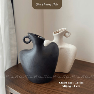 Bình Hoa Tượng Cô Gái Decor Chất Liệu Gốm Sứ
