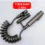 Trọn Bộ Vòi Xịt Vệ Sinh Chất Liệu Đồng Thau, Vòi Xịt Toilet Chia 2 Đầu Nước Đa Năng Có Khóa Màu xám, đen, crom bóng