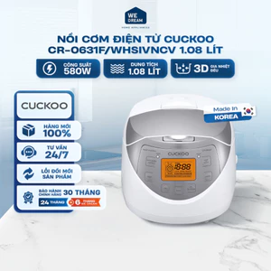 Nồi Cơm Điện Tử Cuckoo CR-0631F/WHSIVNCV 1.08L - Hàng Chính Hãng