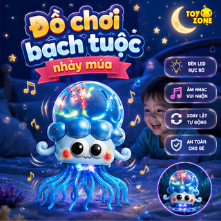 Đồ Chơi Bạch Tuộc, Mực Nhảy Múa Phát Sáng Đẹp Mắt, Âm Thanh Vui Nhộn Di Chuyển Thông Minh Chuyển Hướng Khi Gặp Vật Cản