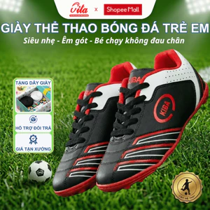 Giày bóng đá, giày đá banh đế đinh sân cỏ nhân tạo giá rẻ KIBA khâu full đế, bám sân DBL