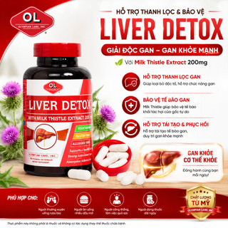Viên uống bổ gan Olympian Labs Liver Detox hỗ trợ gan khoẻ mạnh hộp 60 viên