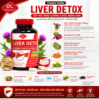 Viên uống bổ gan Olympian Labs Liver Detox hỗ trợ gan khoẻ mạnh hộp 60 viên