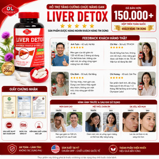 Viên uống bổ gan Olympian Labs Liver Detox hỗ trợ gan khoẻ mạnh hộp 60 viên