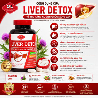 Viên uống bổ gan Olympian Labs Liver Detox hỗ trợ gan khoẻ mạnh hộp 60 viên