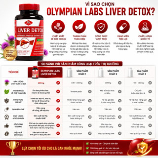Viên uống bổ gan Olympian Labs Liver Detox hỗ trợ gan khoẻ mạnh hộp 60 viên