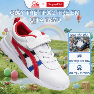 Giày thể thao bé trai, giày cho bé gái UITA quai dán, da chống thấm nước, đế nhẹ êm T3M