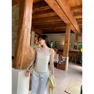 𝗕𝗮𝗯𝗶 𝗟𝗶𝗻𝗲𝗻-Áo Linen 2 dây phối ren