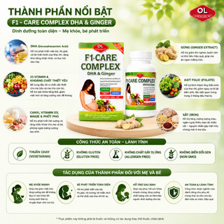 Viên uống bổ sung vitamin tổng hợp cho bà bầu Olympian Labs F1- Care Complex hộp 30 viên