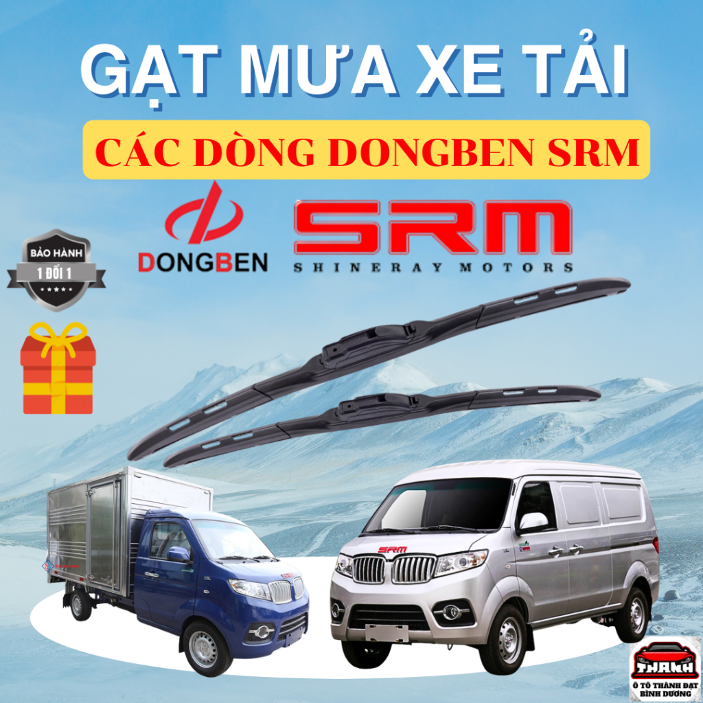 GẠT MƯA XE TẢI DONGBEN SRM :SRM, T30, Q20, X30, K9, LƯỠI SILICON NANO GẠT SẠCH ÊM 3K
