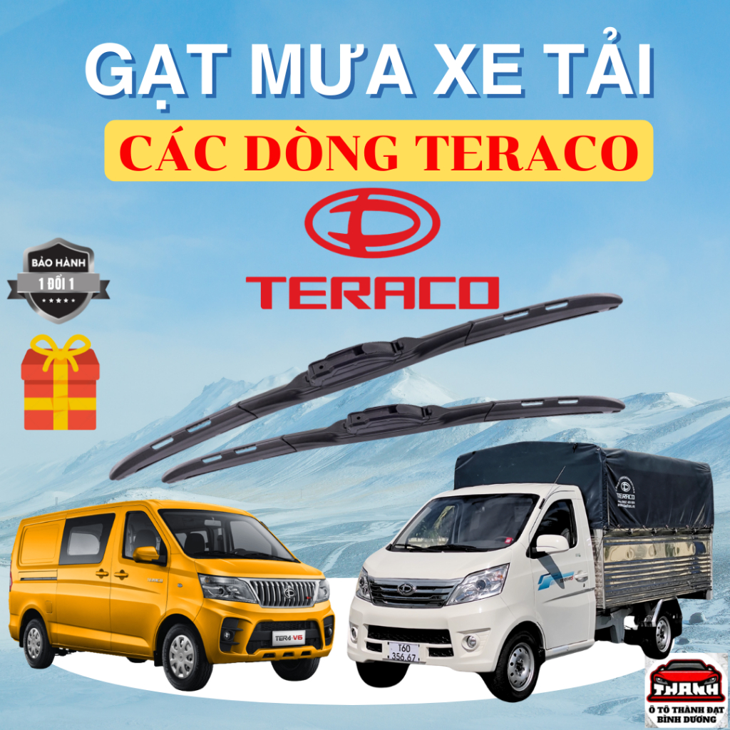 GẠT MƯA XE TẢI TERACO CÁC DÒNG TERA100,TERASTAR,TERA150,TERA180,TERA190,TERA345,TERA-V3,TERA-V6,TERA-V8 SILICON NANO 3K